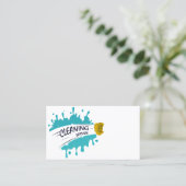 Huishoudelijke reiniging visitekaartje (Staand voorkant)