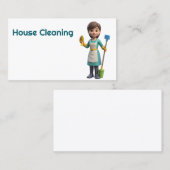 Huishoudelijke reiniging visitekaartje (Voorkant / Achterkant)