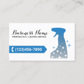 Huishoudelijke Schoonmaak Blauwe Spray Cleaner Hui Visitekaartje (Voorkant)