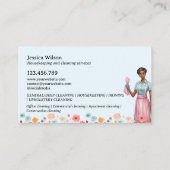 Huishoudelijke schoonmaak Huishoudelijke Retro Mai Visitekaartje (Achterkant)