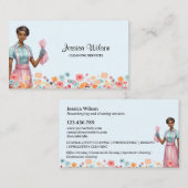 Huishoudelijke schoonmaak Huishoudelijke Retro Mai Visitekaartje (Voorkant / Achterkant)