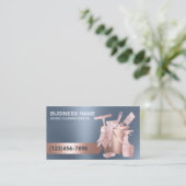 Huishoudelijke Schoonmaak Huishoudelijke Roos Goud Visitekaartje (Staand voorkant)