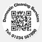 Huishoudelijke schoonmaak & Huisschoonmaakmiddelen Ronde Sticker (Voorkant)