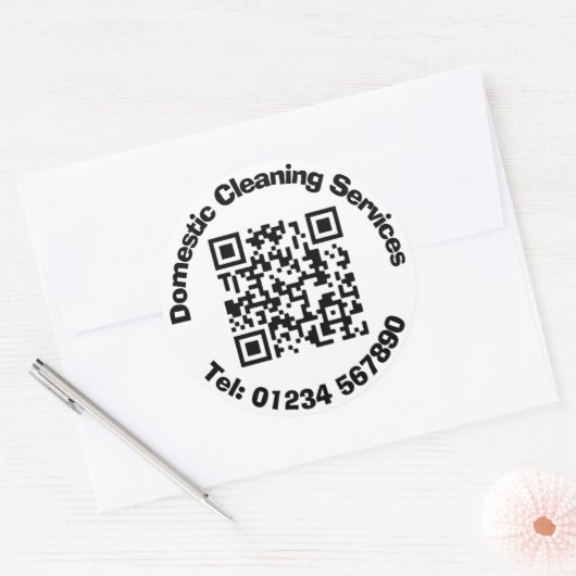 Huishoudelijke schoonmaak & Huisschoonmaakmiddelen Ronde Sticker (Envelop)