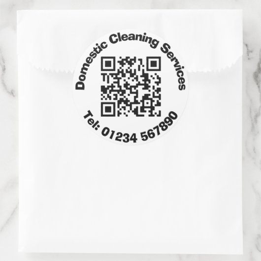 Huishoudelijke schoonmaak & Huisschoonmaakmiddelen Ronde Sticker (Tas)