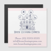 Huishoudelijke schoonmaak thuisdiensten charmerend (Voorkant / Achterkant)