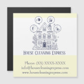 Huishoudelijke schoonmaak thuisdiensten charmerend (Voorkant / Achterkant)