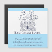 Huishoudelijke schoonmaak thuisdiensten charmerend (Voorkant / Achterkant)