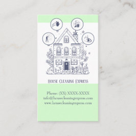 Huishoudelijke schoonmaak thuisdiensten charmerend visitekaartje