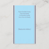 Huishoudelijke schoonmaak thuisdiensten charmerend visitekaartje (Achterkant)