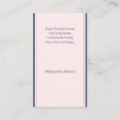 Huishoudelijke schoonmaak thuisdiensten charmerend visitekaartje (Achterkant)