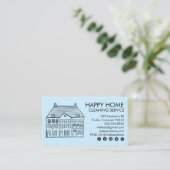 Huishoudelijke schoonmaakbeurten visitekaartje (Staand voorkant)