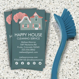 Huishoudelijke schoonmaakbeurten voor sociale pict visitekaartje