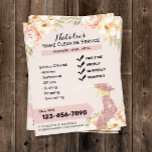 Huishoudelijke schoonmaakdienst Modern Floral Flyer<br><div class="desc">De schoonmaakdienst van het huis Modern Floral Housekeeping Flyers.</div>