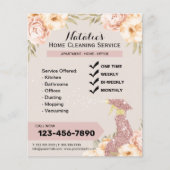 Huishoudelijke schoonmaakdienst Modern Floral Flyer (Voorkant)