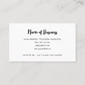 Huishoudelijke schoonmaakdiensten Citroenplak Huis Visitekaartje (Achterkant)