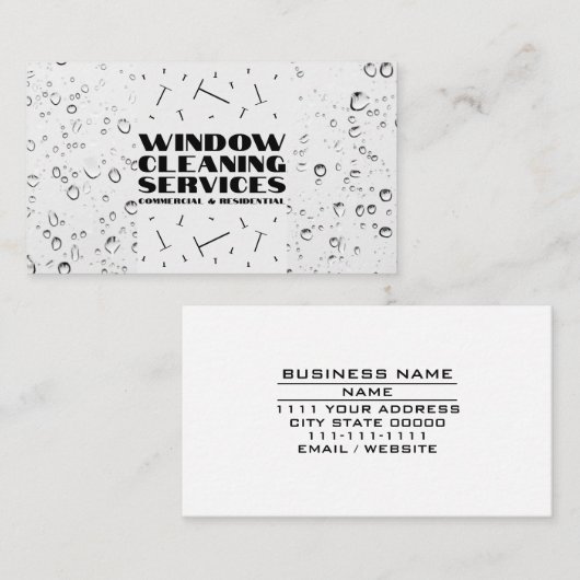 Huishoudelijke schoonmaakdiensten Commerciële woni Visitekaartje (Voorkant / Achterkant)