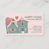 Huishoudelijke schoonmaakdiensten Roze Groen Visitekaartje (Voorkant)