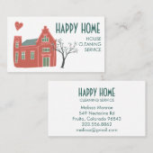 Huishoudelijke schoonmaakdiensten Roze Groen Visitekaartje (Voorkant / Achterkant)