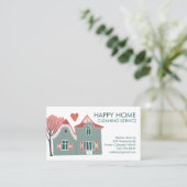 Huishoudelijke schoonmaakdiensten Roze Groen Visitekaartje (Staand voorkant)