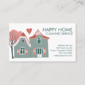 Huishoudelijke schoonmaakdiensten Roze Groen Visitekaartje (Voorkant)