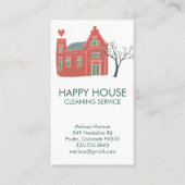 Huishoudelijke schoonmaakdiensten Roze Groen Visitekaartje (Voorkant)