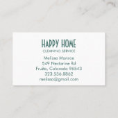 Huishoudelijke schoonmaakdiensten Roze Groen Visitekaartje (Achterkant)