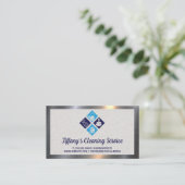 Huishoudelijke schoonmaakdiensten visitekaartje (Staand voorkant)