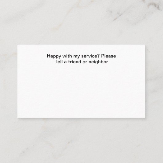 Huishoudelijke schoonmaakdiensten voor wasdroger visitekaartje (Achterkant)