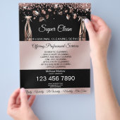 Huishoudelijke schoonmaakservice schoonmaakservice flyer (Hand)