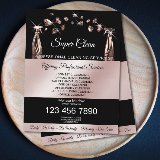 Huishoudelijke schoonmaakservice schoonmaakservice flyer