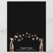 Huishoudelijke schoonmaakservice schoonmaakservice flyer (Achterkant)