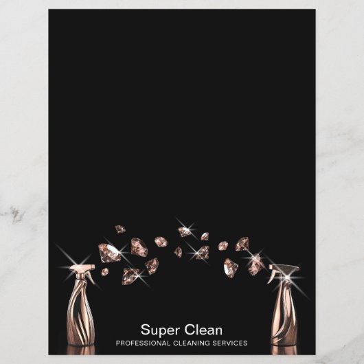 Huishoudelijke schoonmaakservice schoonmaakservice flyer (Achterkant)