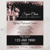 Huishoudelijke schoonmaakservice schoonmaakservice flyer (Voorkant)