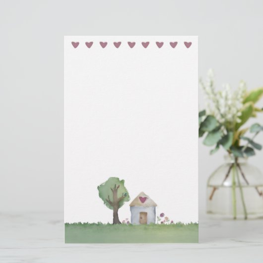 huishoudelijke tuinkantoorbenodigdheden briefpapier (Staand voorkant)