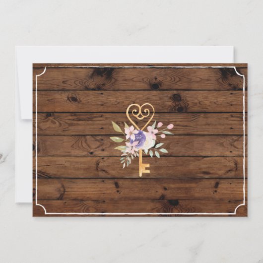 Huishoudelijke verwarming Startbloemen Hout Kaart (Achterkant)