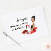 Huishoudelijke wasmachines ovale sticker (Envelop)