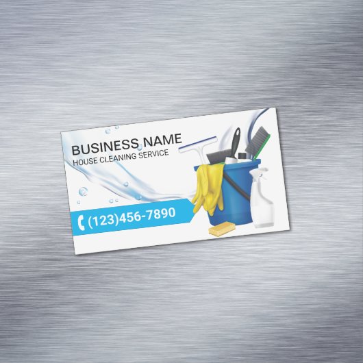 Huishoudelijke waterstromen magnetisch visitekaartje (Voorbeeld)