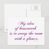 Huishoudelijke werkzaamheden briefkaart (Voorkant / Achterkant)