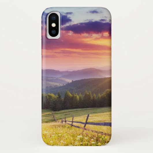 Huishoudelijke zonsondergang in bergen Case-Mate iPhone case (Achterkant)