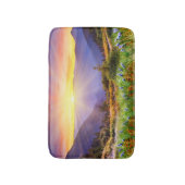 Huishoudelijke zonsondergang in het berglandschap badmat (Voorkant Verticaal)