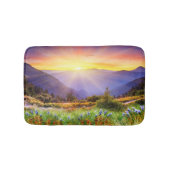Huishoudelijke zonsondergang in het berglandschap badmat (Voorkant)