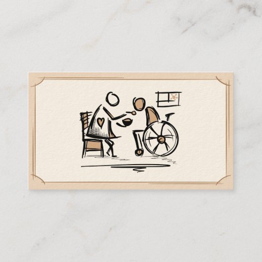 Huishoudelijke zorg. Thuiszorg. Thuiszorg Visitekaartje (Achterkant)