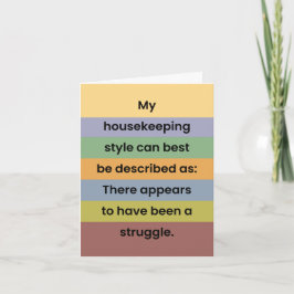 Huishouden "Just for Fun" Joke Kaart