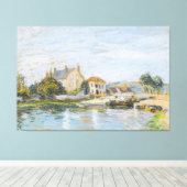 Huishoudens aan de rand van het slot van de Sisle  Canvas Afdruk (Insitu (Houten vloer))