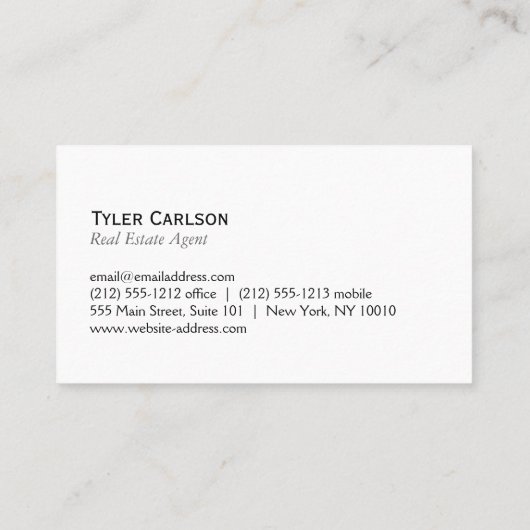 Huishoudens en eigendommen visitekaartje (Achterkant)