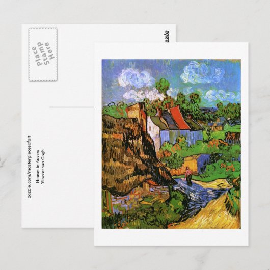 Huishoudens in Auvers Van Gogh Fine Art Briefkaart (Voorkant / Achterkant)