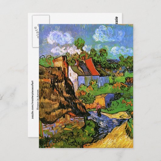 Huishoudens in Auvers Van Gogh Fine Art Briefkaart (Voorkant / Achterkant)