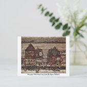 Huishoudens met waslijnen van Egon Schiele Briefkaart (Staand voorkant)