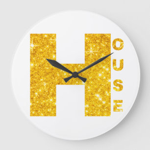 HUISHOUDFONTS Goud & Glitter #1 Grote Klok